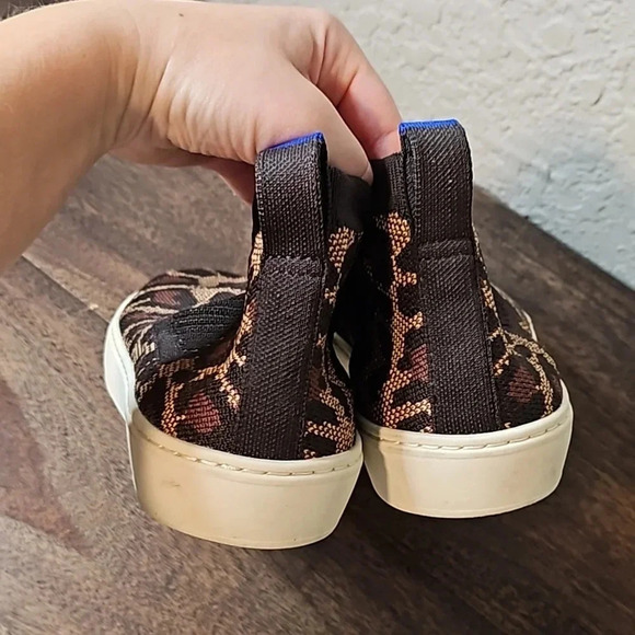 Rothy's Chelsea High Top Sneakers Wildcat Print Size 8 Animal Leopard - Picture 3 of 7